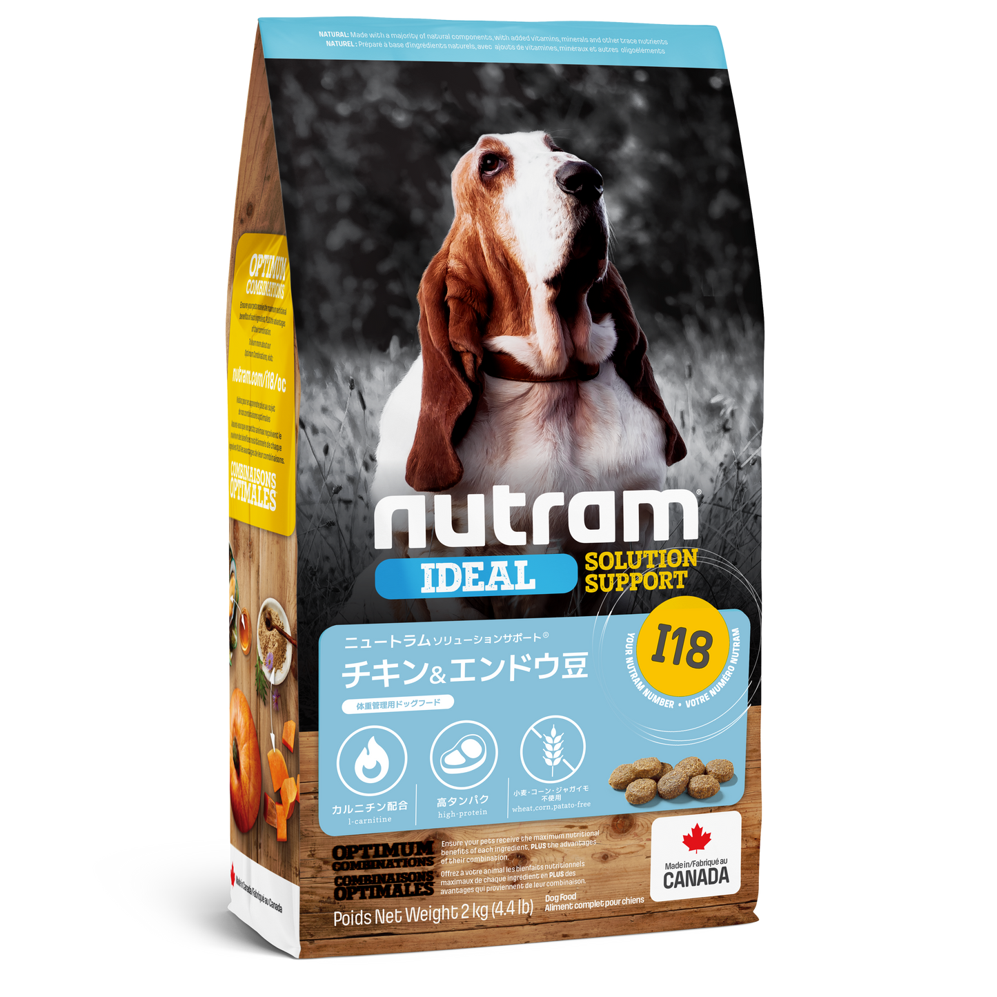 【定期購入】I18 NUTRAM IDEAL SOLUTION SUPPORT®体重管理サポート ドッグフード 2kg（成犬用）