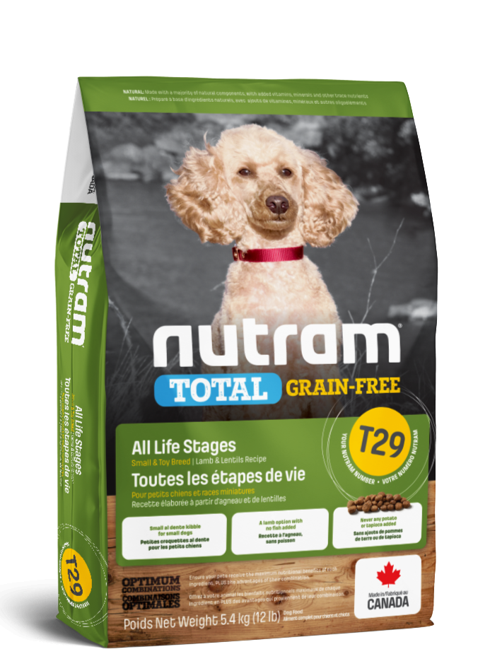 【定期購入】T29 NUTRAM TOTAL GRAIN-FREE®ラム＆レンズ豆 ドッグフード（小型犬用） 小粒